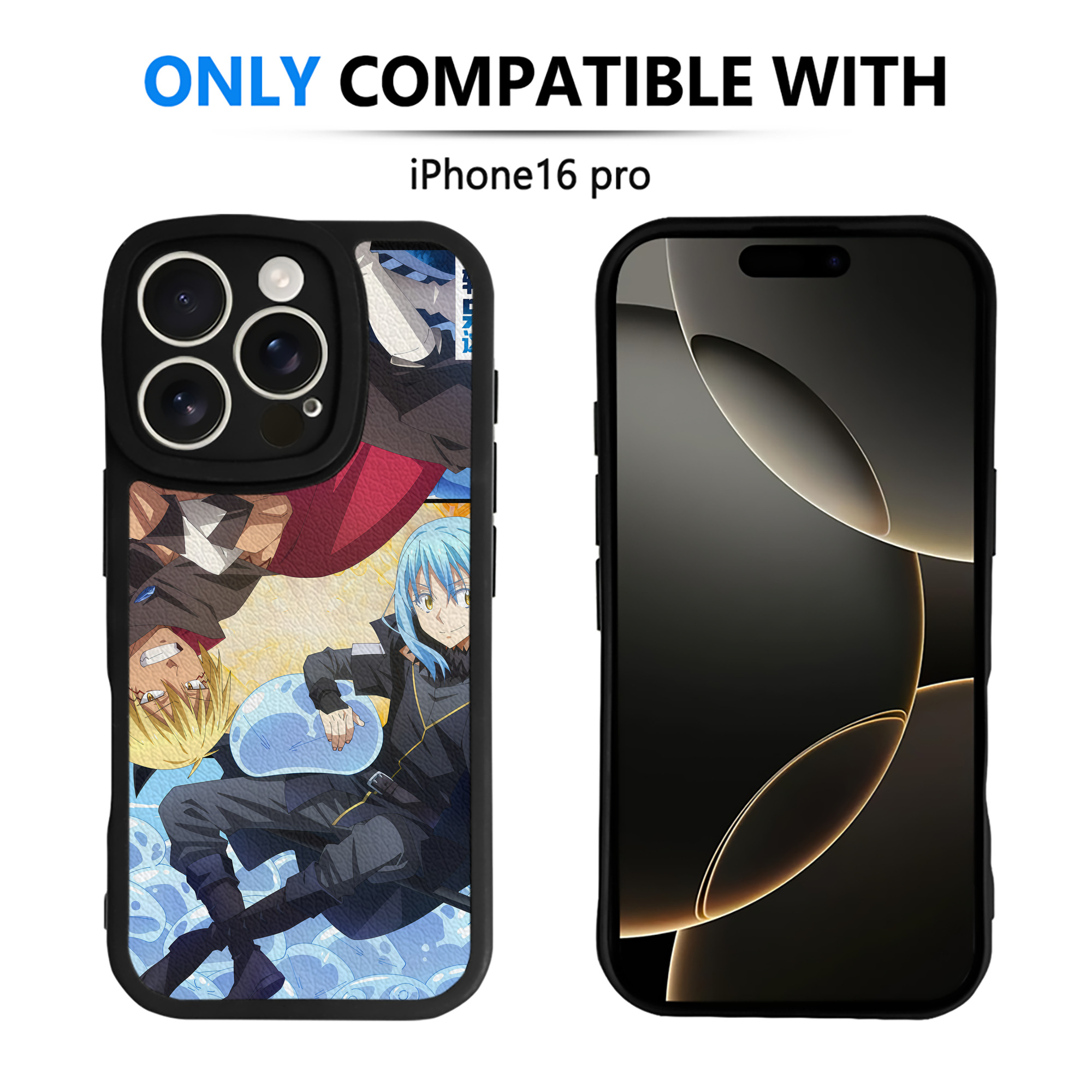 （画像用） 転スラ Regarding Reincarnated to Slime 【iPhone 16シリーズ対応】シリコンスマホケース（レザー調） 材質：シリコン